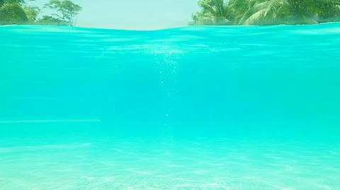 Water wave in pool, side view. Stock Footage 63074731