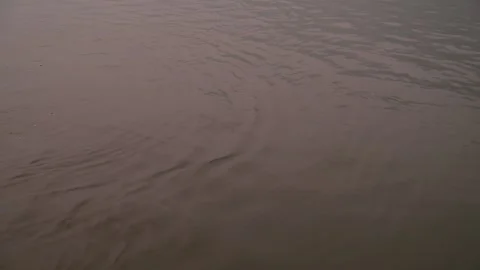 Water wave Ripple during sunset Stock Footage 263801954