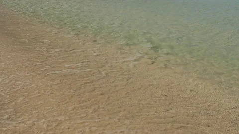 Water wave at sand  beach Stock Footage 134188173