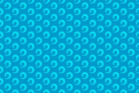 Water wave seamless patterns Stock Illustration