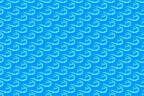 Water wave seamless patterns Stock Illustration