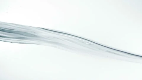 Water wave splashing transparent surface with bubbles of air isolated Stock Footage 107969721