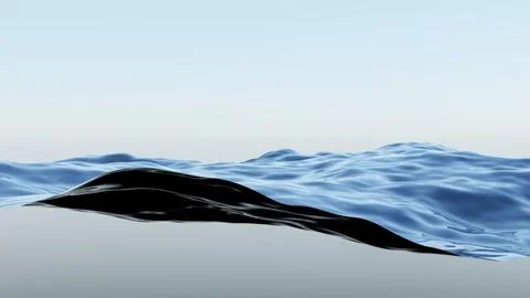 Water wave surface on gray background Illustrazione stock