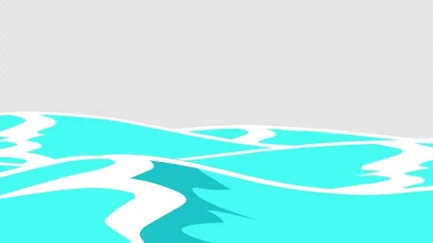 Water Wave Transition 4K Alpha Channel Liquid Screen Wipe Stock Footage 337305235