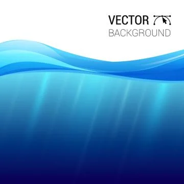 Water wave transparent surface with, vector illustration Stock Illustration