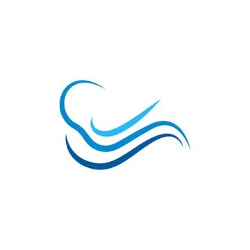 Water wave vector design template illustration Stock Illustration