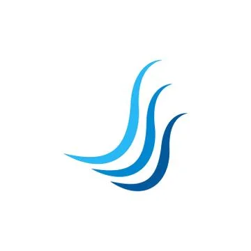 Water wave vector design template illustration Иллюстрация