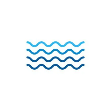 Water wave vector design template illustration Stock Illustration