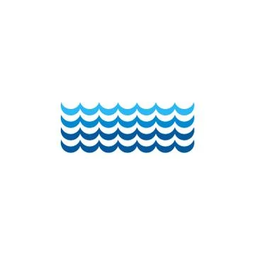 Water wave vector design template illustration Illustrazione stock