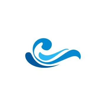 Water wave vector design template illustration 스톡 일러스트
