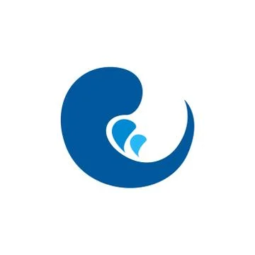 Water wave vector design template illustration Stock Illustration