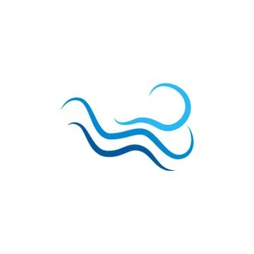 Water wave vector design template illustration Stock Illustration