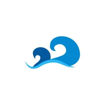 Water wave vector design template illustration Stock Illustration