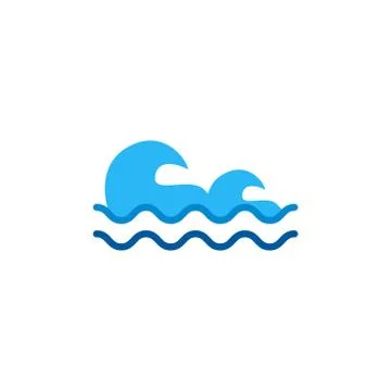 Water wave vector design template illustration Stock Illustration