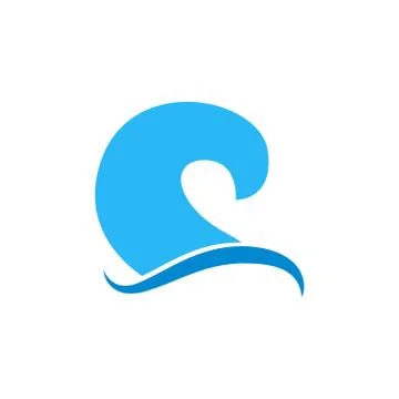 Water wave vector design template illustration Stock Illustration