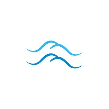 Water wave vector design template illustration Stock Illustration