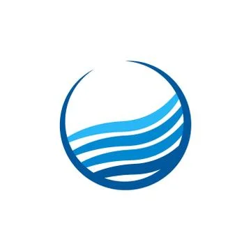 Water wave vector design template illustration Stock Illustration