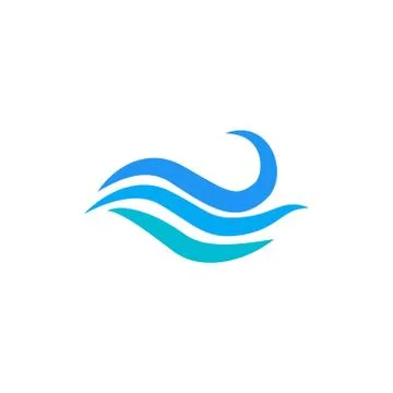 Water wave vector graphic design illustration Stock Illustration