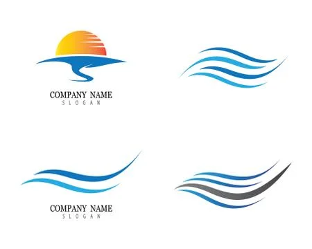 Water wave vector icon Stock Illustration
