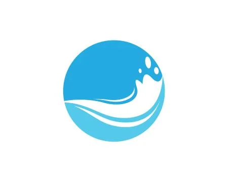 Water wave vector icon Stock Illustration