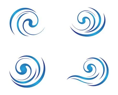 Water wave vector icon Stock Illustration