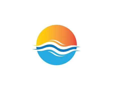 Water wave vector icon illustration Stock Illustration