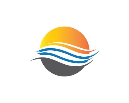 Water wave vector icon illustration Stock Illustration