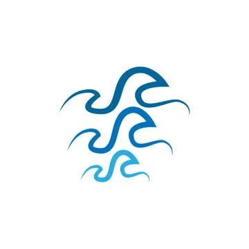 Water wave vector template illustration Illustrazione stock