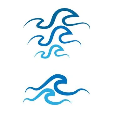 Water wave vector template illustration Stock Illustration
