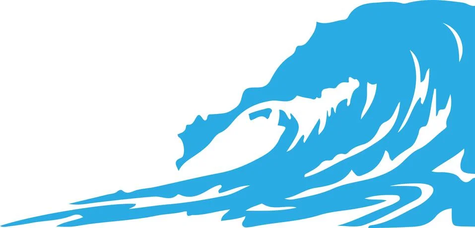 Water wave vector on white background Stock Illustration