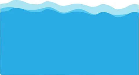 Water wave vector on white background Stock Illustration