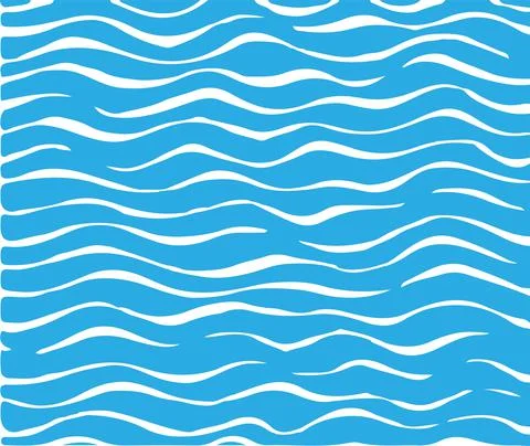 Water wave vector on white background Stock Illustration