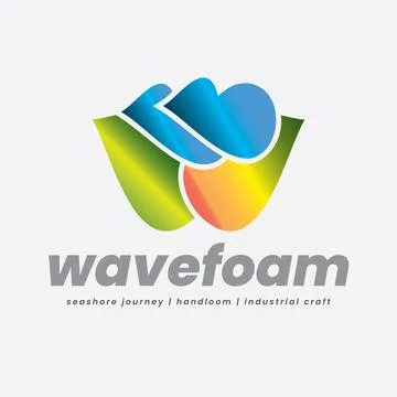 Water Wave W Logo Stock Illustration