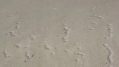 Water wave on a white sand beach Lombok, Indonesia Stock Footage 201608355
