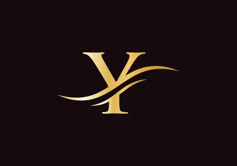 Water Wave Y Logo Vector. Swoosh Letter Y Logo Design for business and compan Illustrazione stock