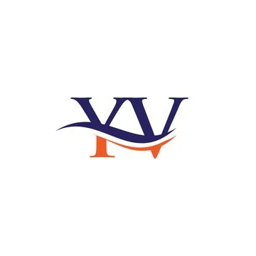 Water Wave YV Logo Vector. Swoosh Letter YV Logo Design for business and comp Stock Illustration