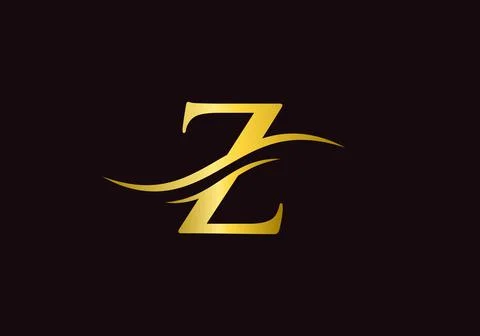 Water Wave Z Logo Vector. Swoosh Letter Z Logo Design for business and compan Stock Illustration