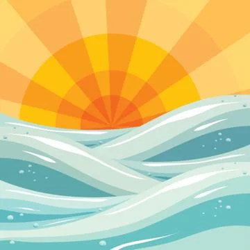 Water Waves Background Stock Illustration