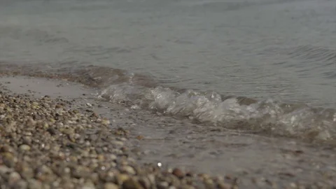 Water waves on the beach Video stock 85787315