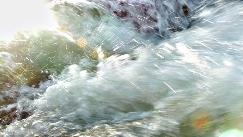 Water waves crashing in surf Stock Footage 80460768