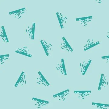 Water waves disaster glyph vector seamless pattern イラスト素材