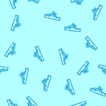 Water waves disaster vector seamless pattern Stock Illustration