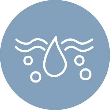 Water waves drop and bubbles icon graphic sign symbol illustration 스톡 일러스트