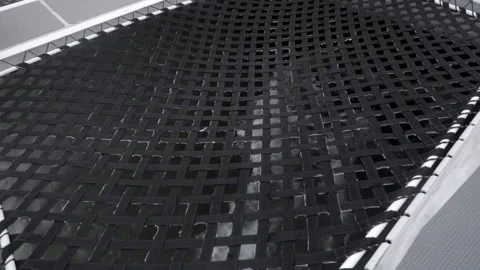 Water waves flowing under a hammock in a yacht. Stock Footage 135798294