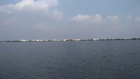 Water waves formation in a beautiful river Stock Footage 126081412