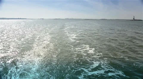 Water Waves on Hudson River, New York Stock Footage 26056962