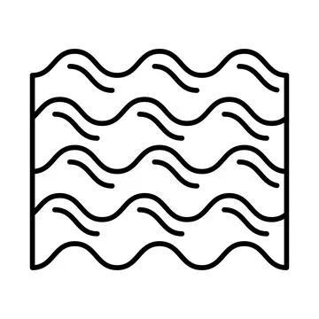 Water waves icon. Aqua or liquid thin line illustration. イラスト素材