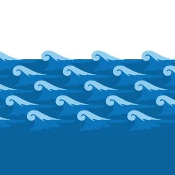 Water Waves Illustrazione stock