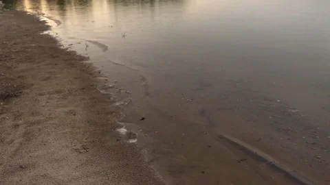 Water waves on the lake surface time lapse in summer season Stock Footage 138209884