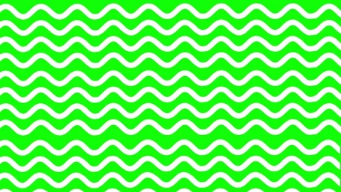 Water waves moving pattern on green screen 2D animation (Chroma key) Stock Footage 307659214